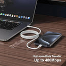 Cabo USB-C para Tipo C com carregamento rápido PD de 60W